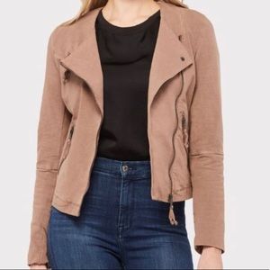 Anthropologie Marrakech Mollie Moto Jacket in Rose Brown